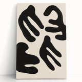 Minimalist Abstract Art – Bold Black and Beige Modern Wall Print for Home Decor