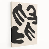 Minimalist Abstract Art – Bold Black and Beige Modern Wall Print for Home Decor