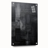 Minimalist Textured Wall Art – Modern Black Geometric Abstract Design