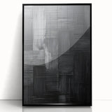 Minimalist Textured Wall Art – Modern Black Geometric Abstract Design