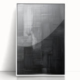 Minimalist Textured Wall Art – Modern Black Geometric Abstract Design