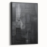 Minimalist Textured Wall Art – Modern Black Geometric Abstract Design