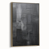 Minimalist Textured Wall Art – Modern Black Geometric Abstract Design
