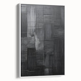 Minimalist Textured Wall Art – Modern Black Geometric Abstract Design