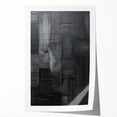 Minimalist Textured Wall Art – Modern Black Geometric Abstract Design