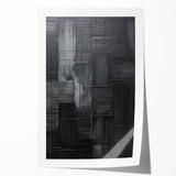 Minimalist Textured Wall Art – Modern Black Geometric Abstract Design