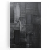 Minimalist Textured Wall Art – Modern Black Geometric Abstract Design