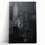 Minimalist Textured Wall Art – Modern Black Geometric Abstract Design