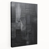Minimalist Textured Wall Art – Modern Black Geometric Abstract Design