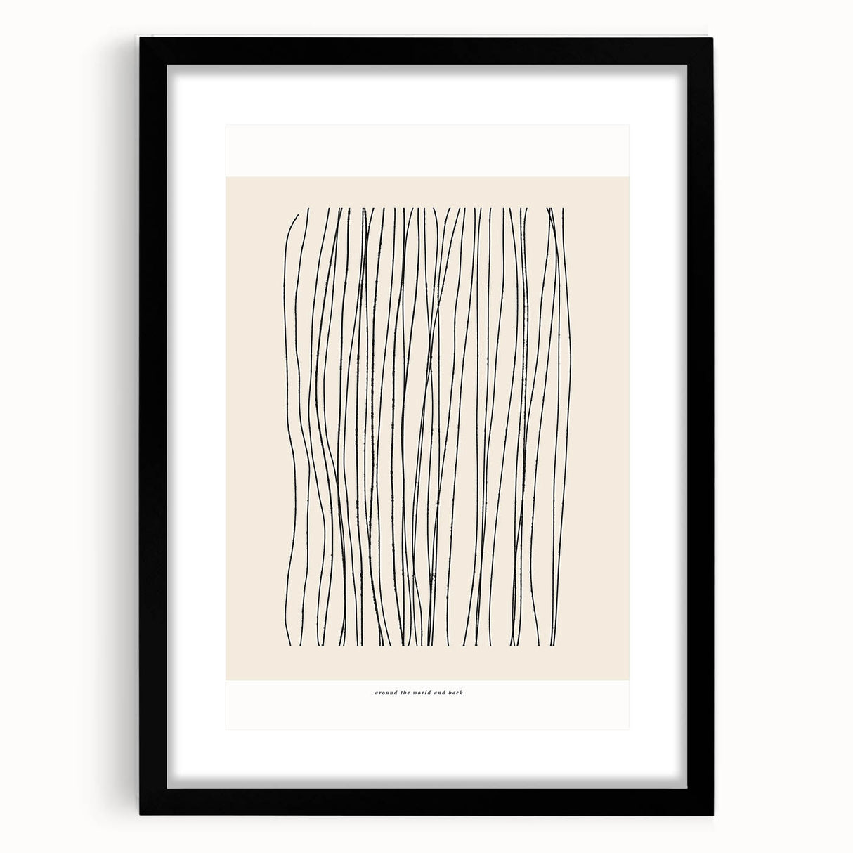 Minimalist Line Art – Modern Black and Beige Abstract Wall Art for Home Decor
