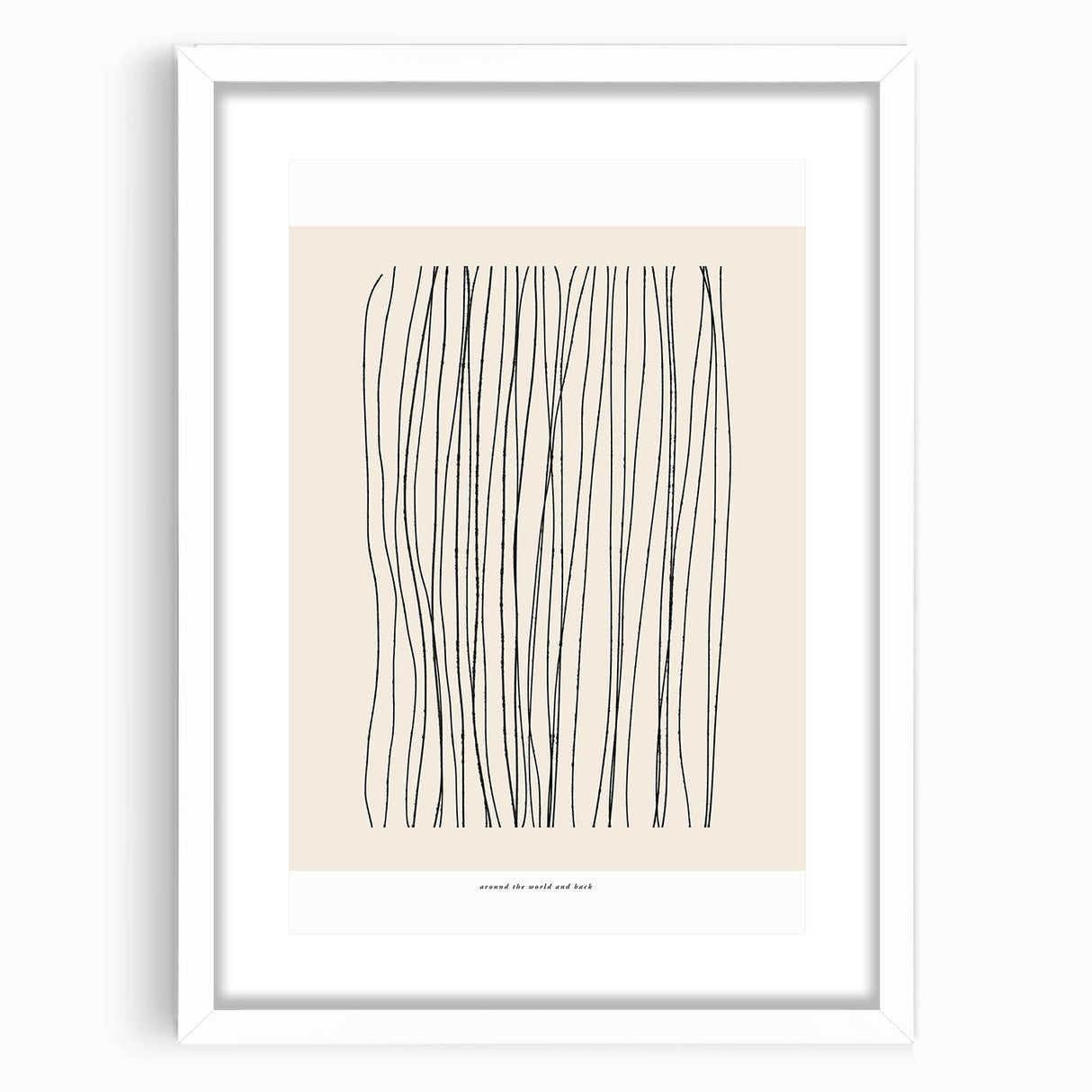 Minimalist Line Art – Modern Black and Beige Abstract Wall Art for Home Decor