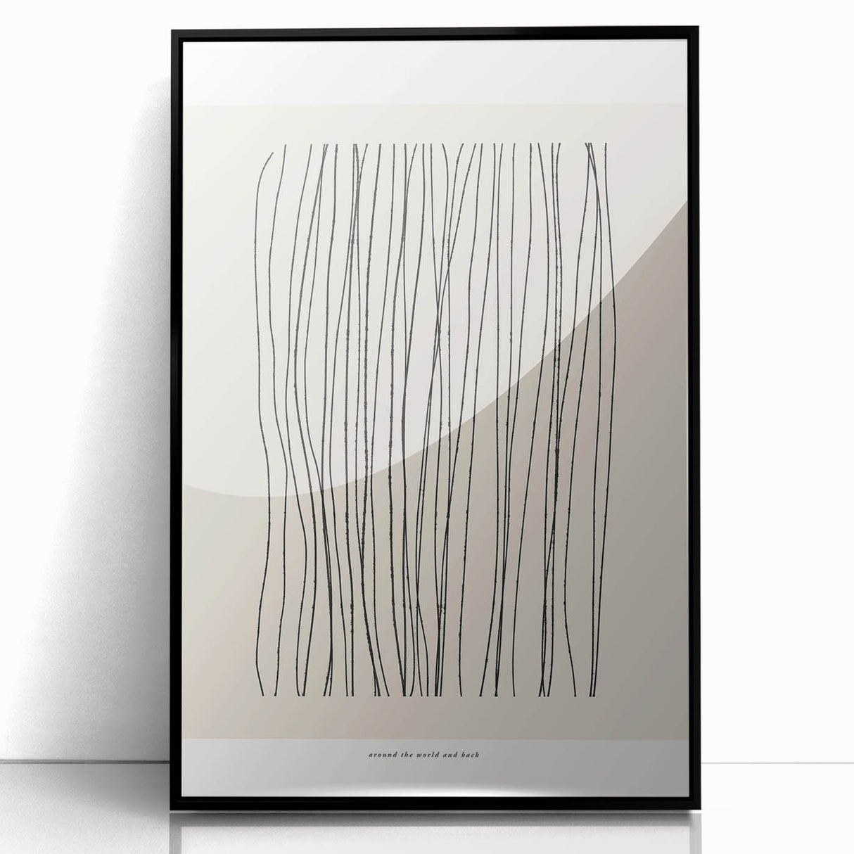 Minimalist Line Art – Modern Black and Beige Abstract Wall Art for Home Decor