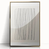 Minimalist Line Art – Modern Black and Beige Abstract Wall Art for Home Decor