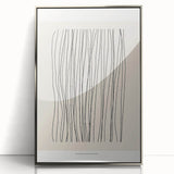 Minimalist Line Art – Modern Black and Beige Abstract Wall Art for Home Decor