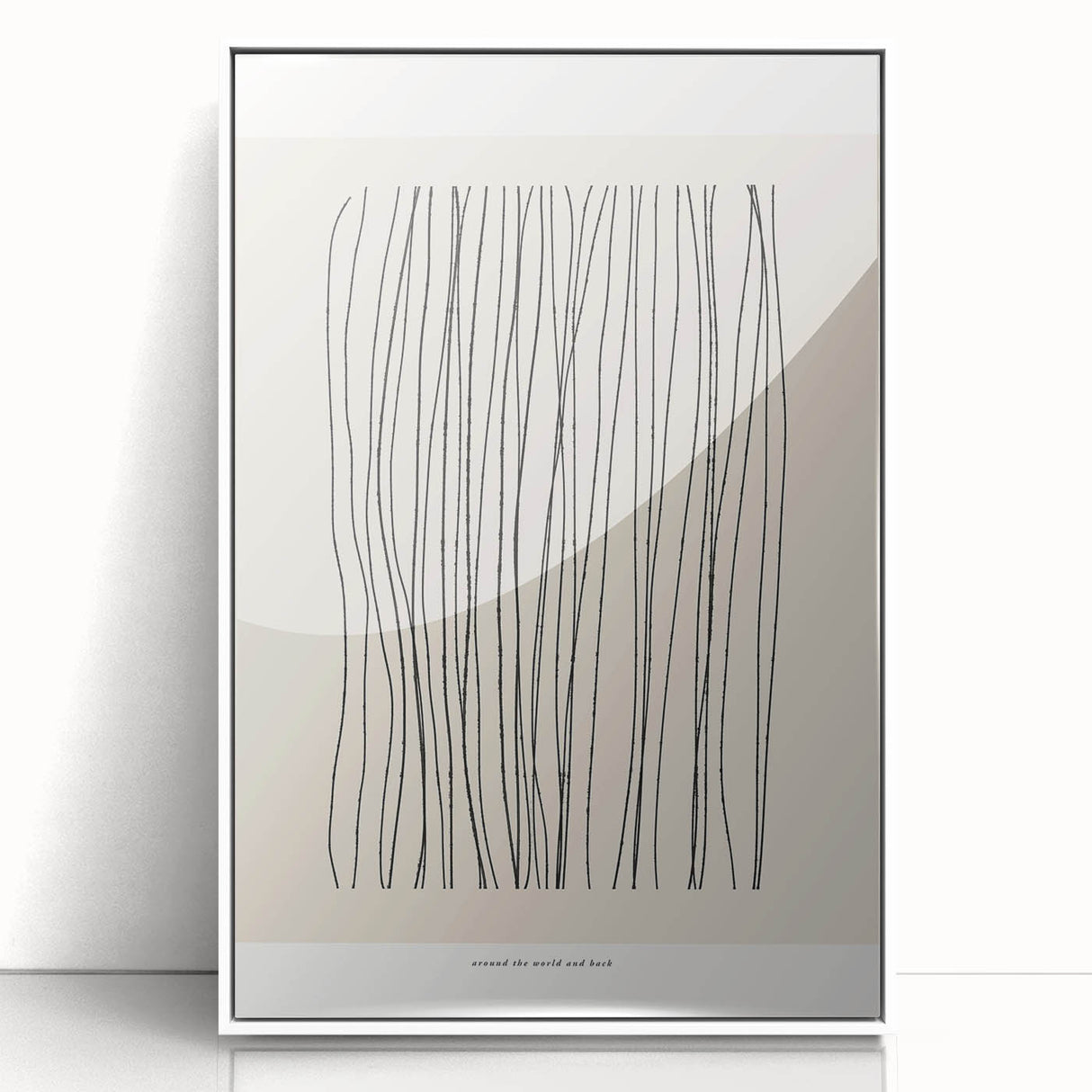 Minimalist Line Art – Modern Black and Beige Abstract Wall Art for Home Decor