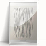 Minimalist Line Art – Modern Black and Beige Abstract Wall Art for Home Decor