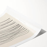 Minimalist Line Art – Modern Black and Beige Abstract Wall Art for Home Decor