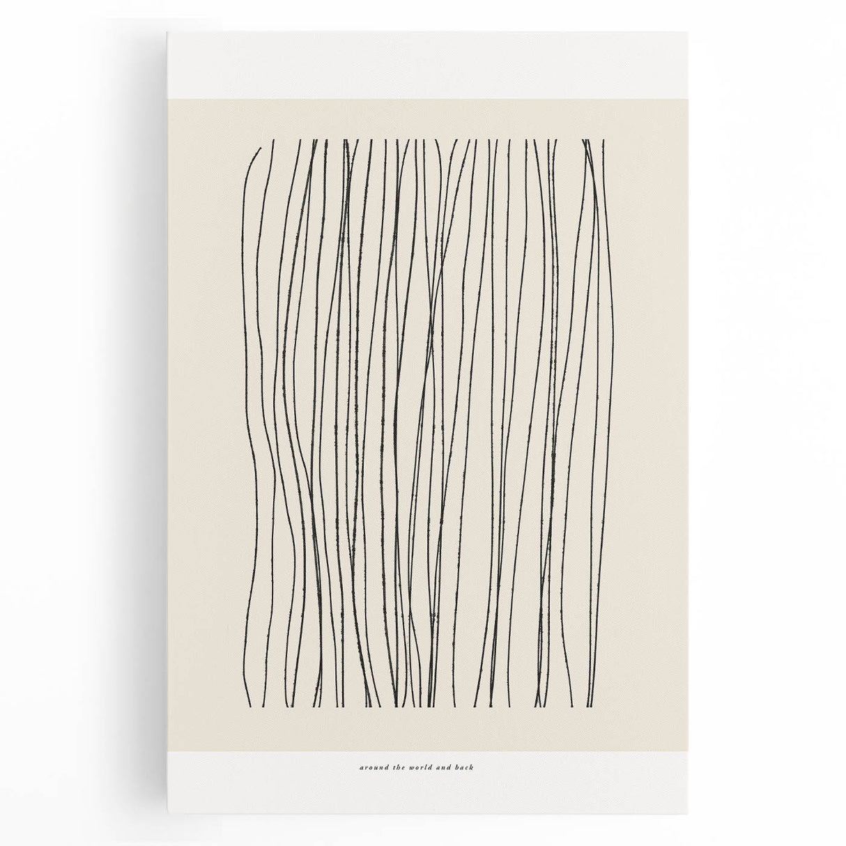 Minimalist Line Art – Modern Black and Beige Abstract Wall Art for Home Decor