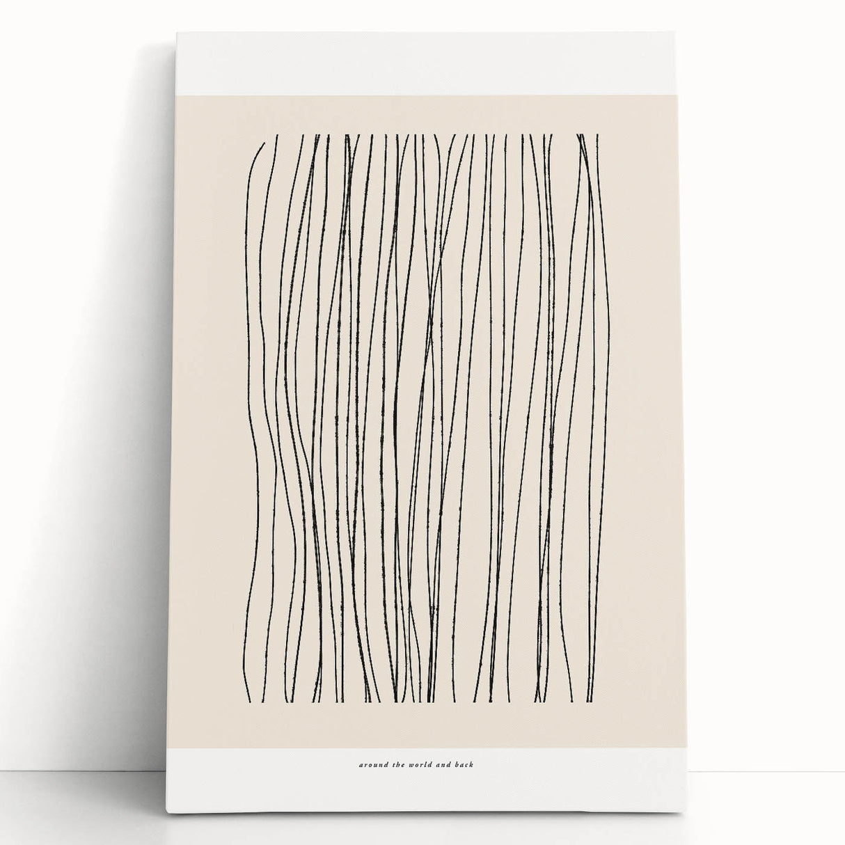 Minimalist Line Art – Modern Black and Beige Abstract Wall Art for Home Decor