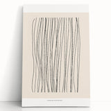 Minimalist Line Art – Modern Black and Beige Abstract Wall Art for Home Decor