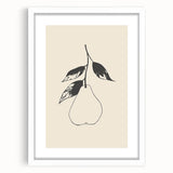 Minimalist Wall Art - Modern Pear Design for Stylish Contemporary Decor