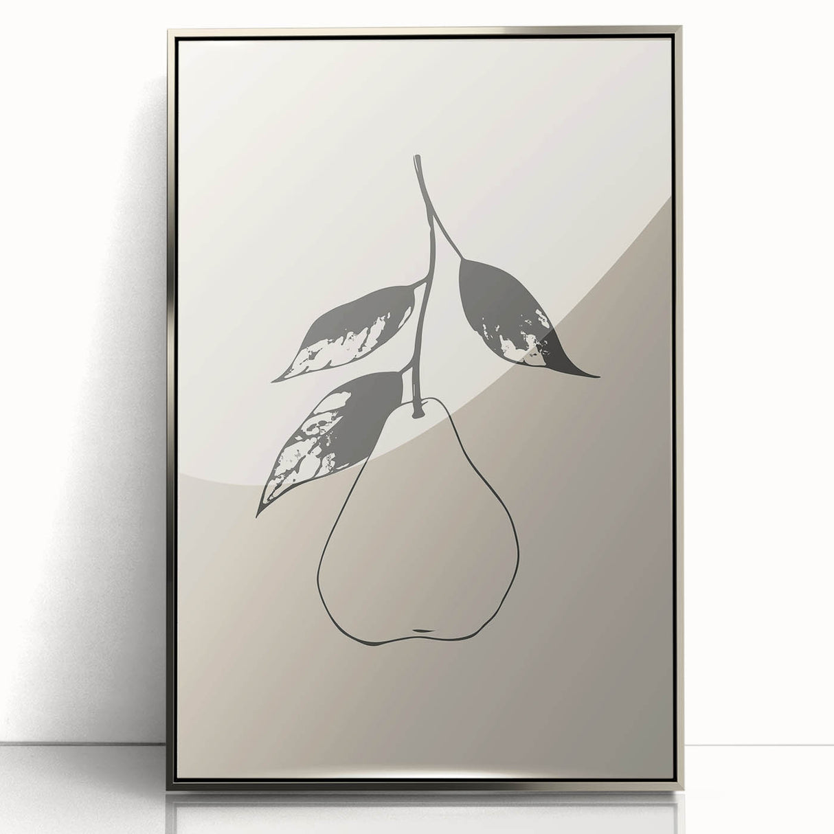 Minimalist Wall Art - Modern Pear Design for Stylish Contemporary Decor