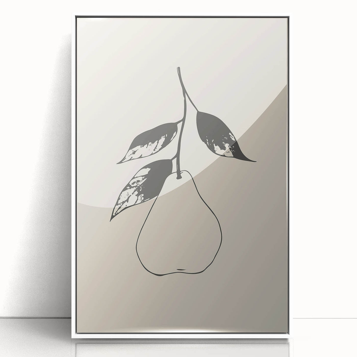 Minimalist Wall Art - Modern Pear Design for Stylish Contemporary Decor