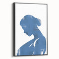 Minimalist Wall Art - Blue Silhouette for Modern and Contemporary Decor