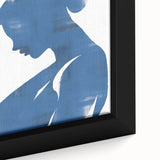 Minimalist Wall Art - Blue Silhouette for Modern and Contemporary Decor