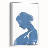 Minimalist Wall Art - Blue Silhouette for Modern and Contemporary Decor