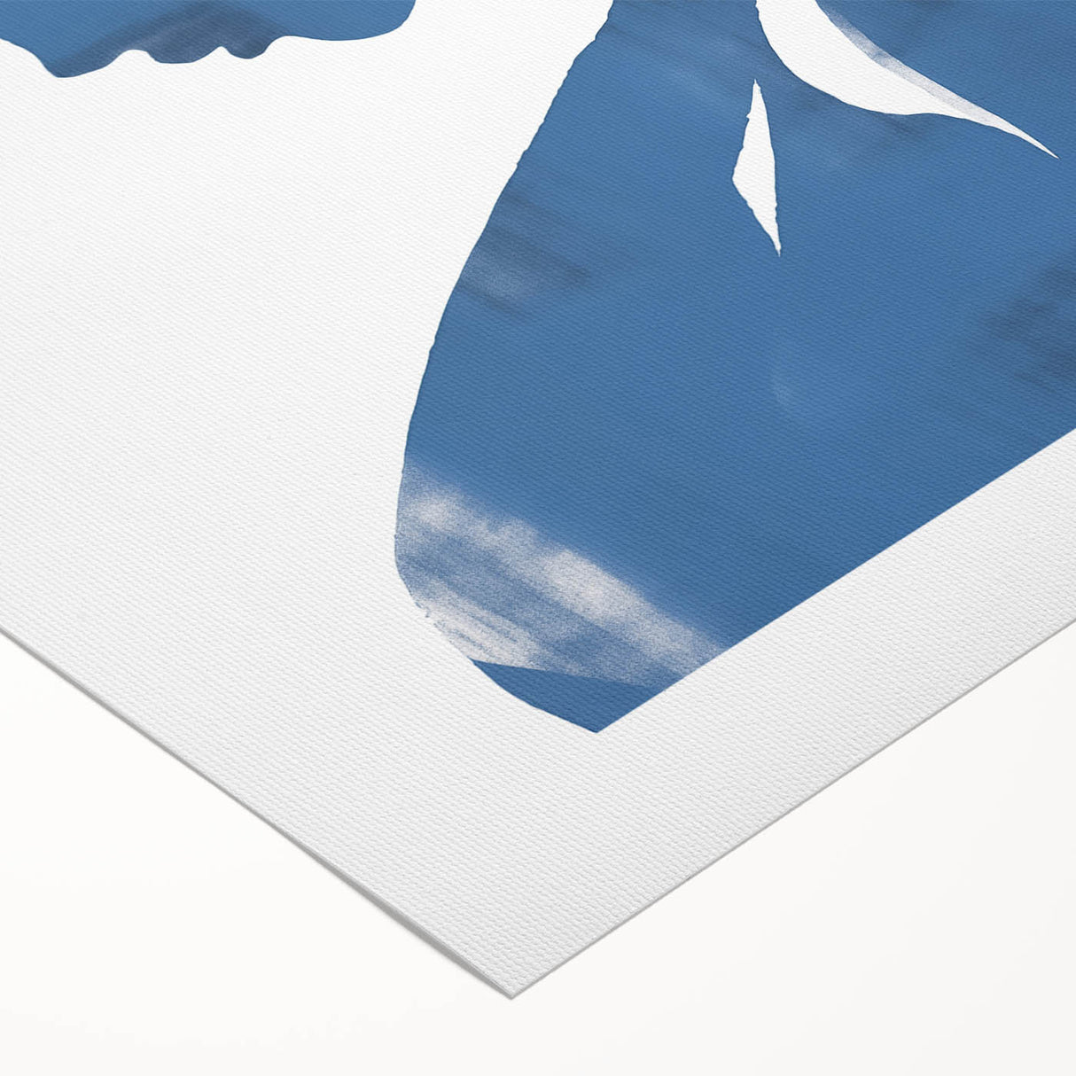 Minimalist Wall Art - Blue Silhouette for Modern and Contemporary Decor