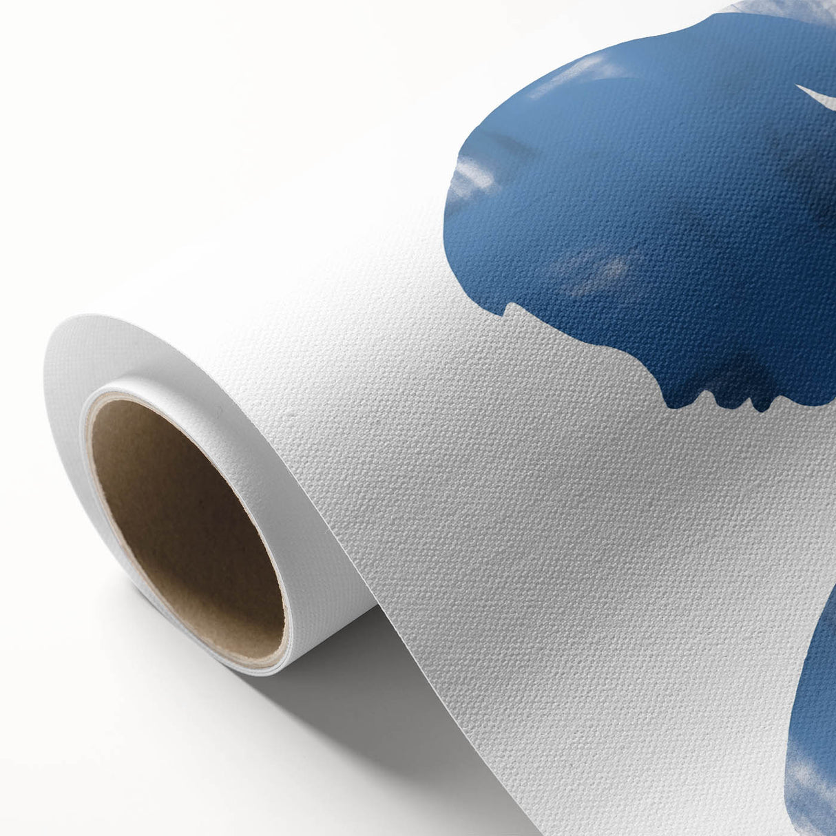 Minimalist Wall Art - Blue Silhouette for Modern and Contemporary Decor