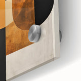 Modern Geometric Wall Art – Black, Gold, and Gray Abstract Design