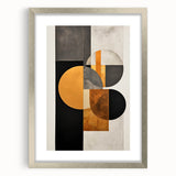 Modern Geometric Wall Art – Black, Gold, and Gray Abstract Design