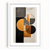 Modern Geometric Wall Art – Black, Gold, and Gray Abstract Design