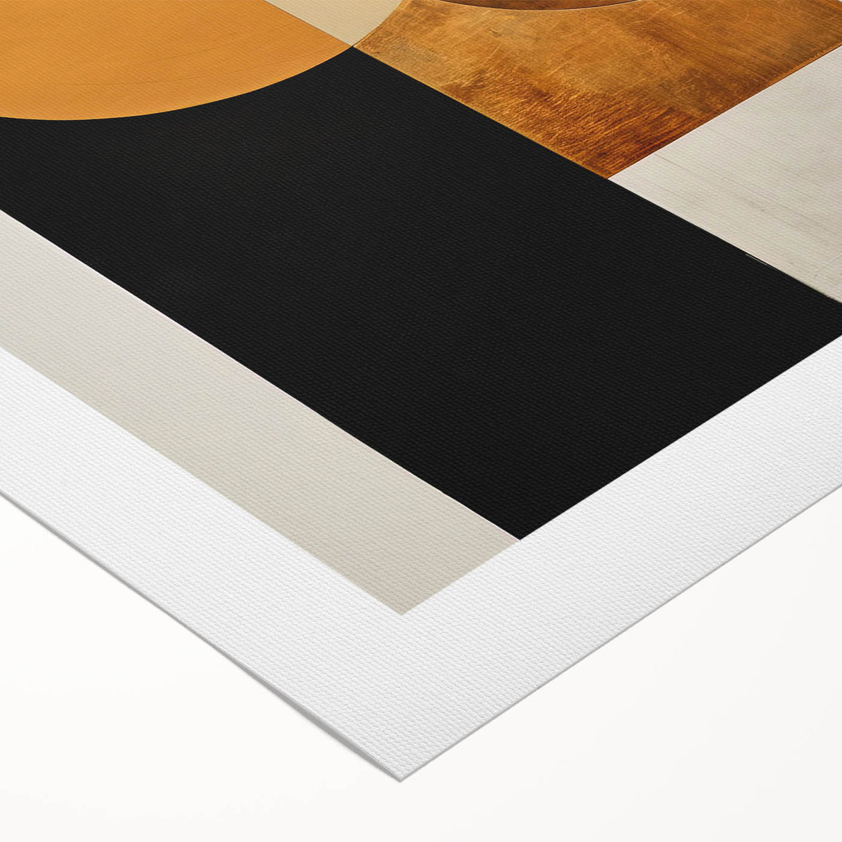 Modern Geometric Wall Art – Black, Gold, and Gray Abstract Design