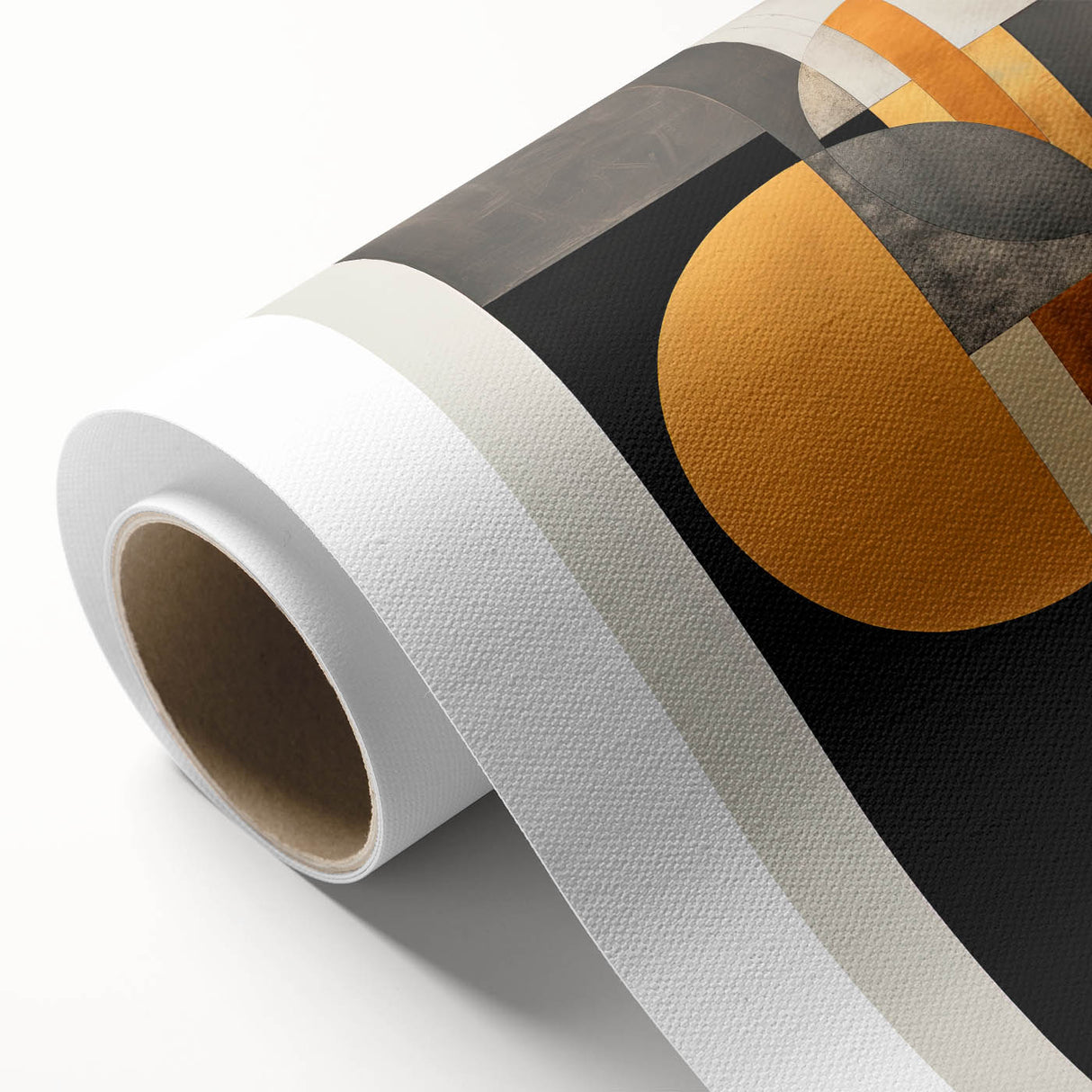 Modern Geometric Wall Art – Black, Gold, and Gray Abstract Design