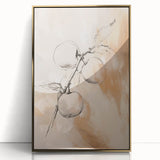 Minimalist Wall Art - Elegant Botanical Apple Branch for Modern Decor