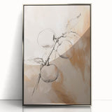 Minimalist Wall Art - Elegant Botanical Apple Branch for Modern Decor