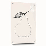 Minimalist Wall Art - Elegant Pear Line Drawing for Modern Home Decor