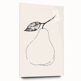 Minimalist Wall Art - Elegant Pear Line Drawing for Modern Home Decor