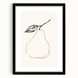 Minimalist Wall Art - Elegant Pear Line Drawing for Modern Home Decor