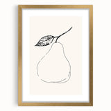 Minimalist Wall Art - Elegant Pear Line Drawing for Modern Home Decor