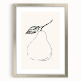 Minimalist Wall Art - Elegant Pear Line Drawing for Modern Home Decor