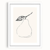 Minimalist Wall Art - Elegant Pear Line Drawing for Modern Home Decor