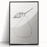 Minimalist Wall Art - Elegant Pear Line Drawing for Modern Home Decor