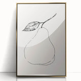 Minimalist Wall Art - Elegant Pear Line Drawing for Modern Home Decor