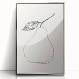Minimalist Wall Art - Elegant Pear Line Drawing for Modern Home Decor