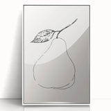 Minimalist Wall Art - Elegant Pear Line Drawing for Modern Home Decor