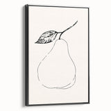 Minimalist Wall Art - Elegant Pear Line Drawing for Modern Home Decor